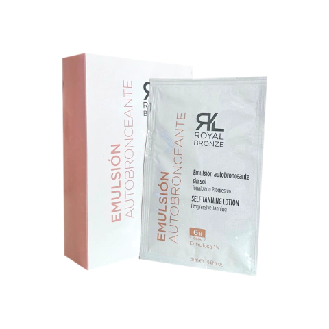 EMULSIÓN AUTOBRONCEANTE. DHA 6% SIN SOL. Sobre 20 ml